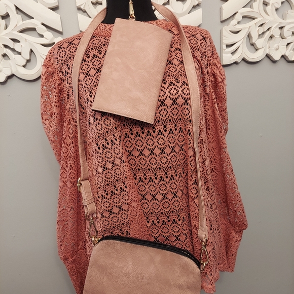 Plus Size Dusty Rose See Through Puff Sleeve Blouse Size 3X - Picture 4 of 4